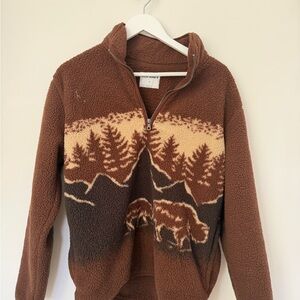 Old Navy Brown Fleece Pullover